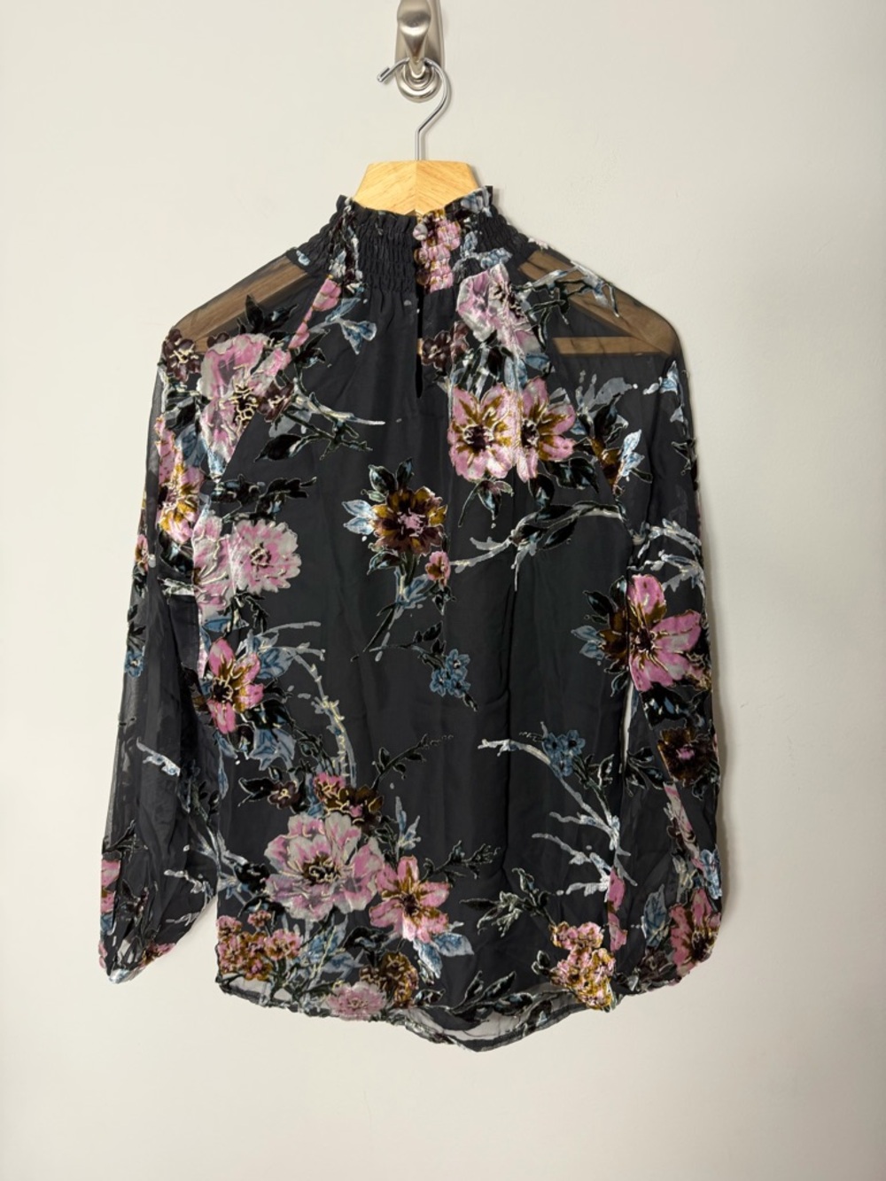 Yumi Kim Anthropologie TIMELESS VELVET BURNOUT LEXINGTON AVE TOP Long Sleeve 300 - Picture 11 of 11